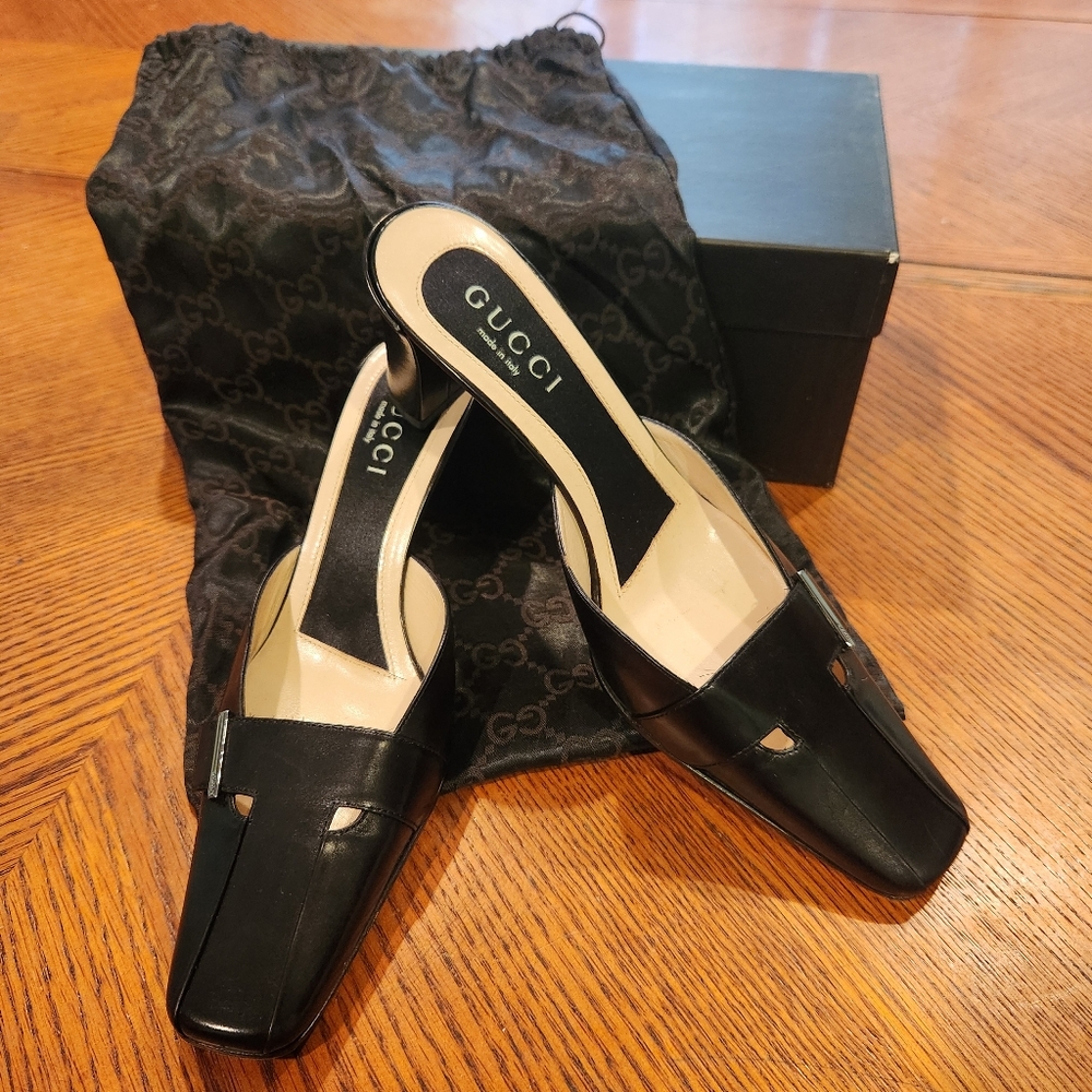 Vintage Gucci Leather Mules